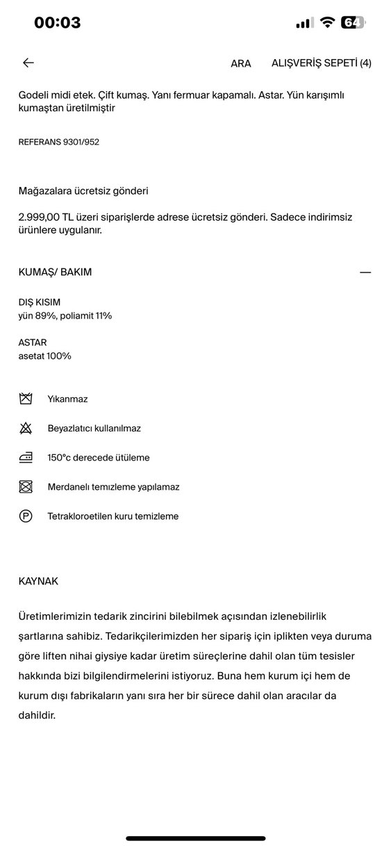 Beyaz Keten midi
etek - Görsel 5