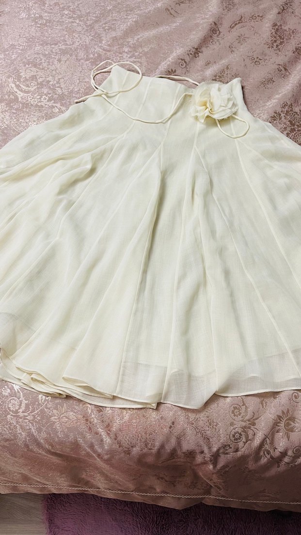 Beyaz Keten midi
etek - Görsel 2