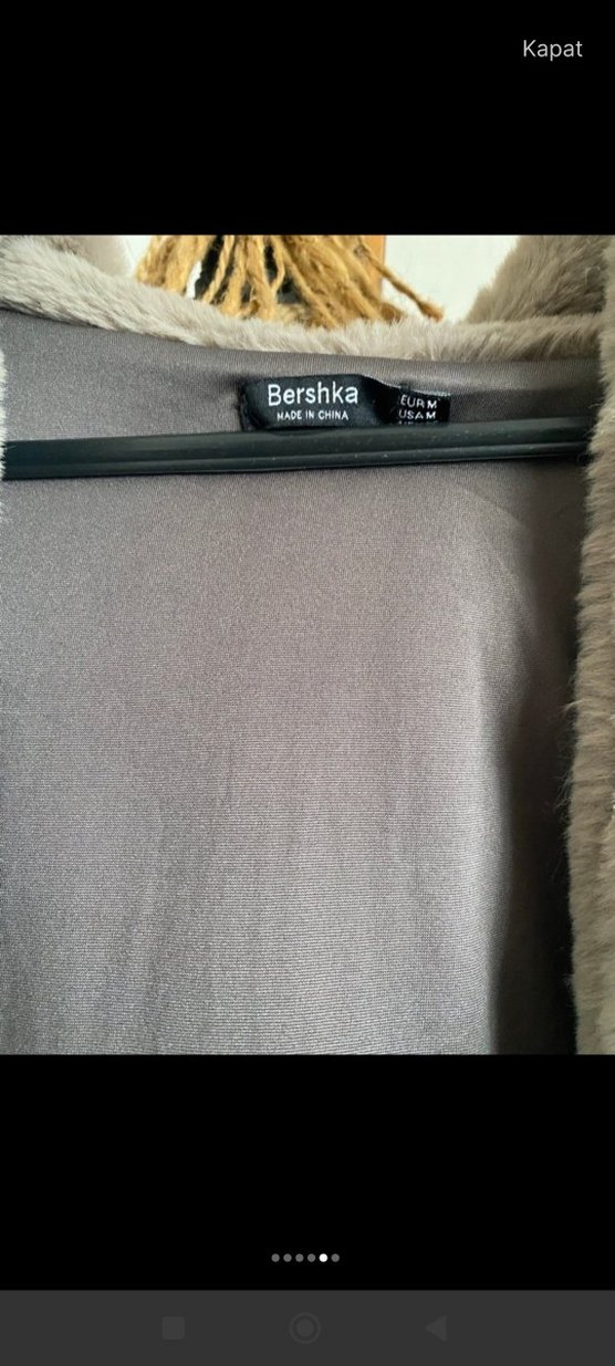 Bej Kadın Kapüşonlu Peluş Ceket - Görsel 5