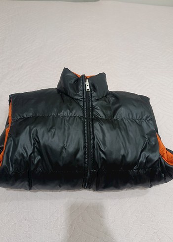 çift taraflı puf puf Erkek Yelek - Görsel 5