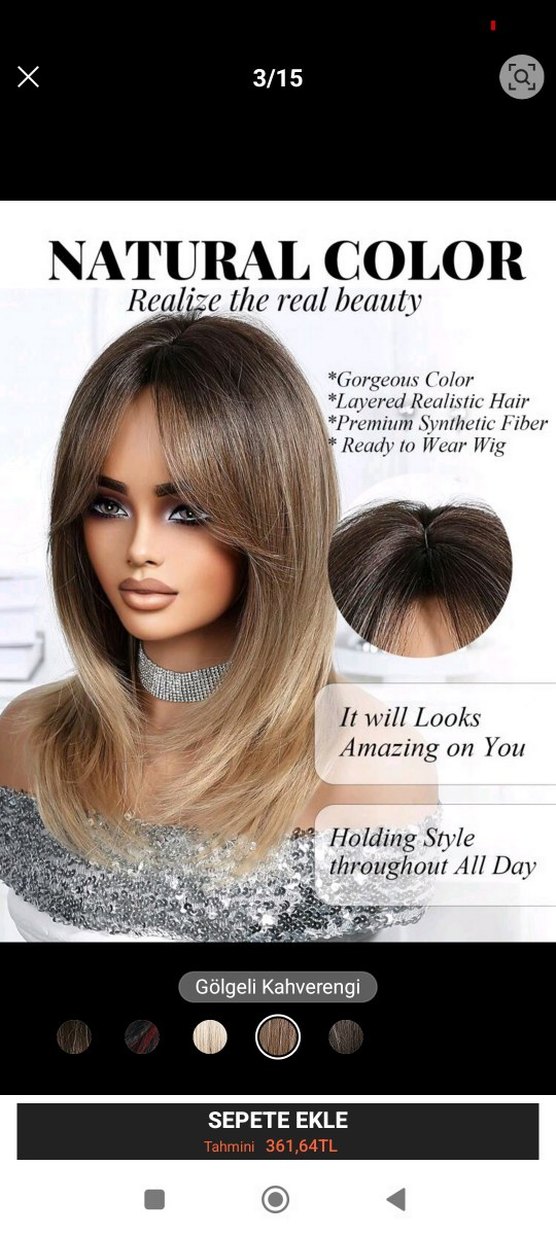 Parlak Bej Kadın Saç Aksesuarı - Görsel 3