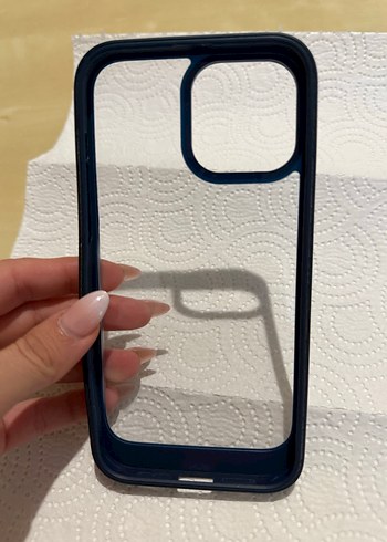 IPhone 13 Pro Max Koyu Mavi Şeffaf Telefon Kılıfı - Görsel 4