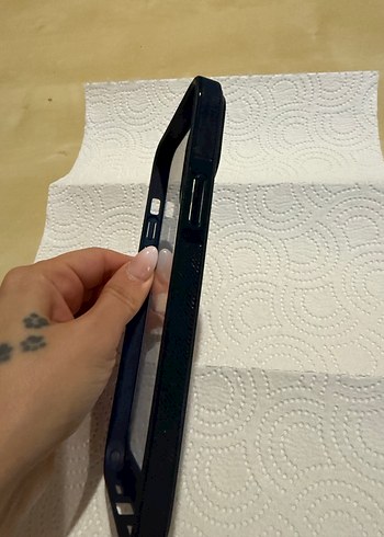 IPhone 13 Pro Max Koyu Mavi Şeffaf Telefon Kılıfı - Görsel 5