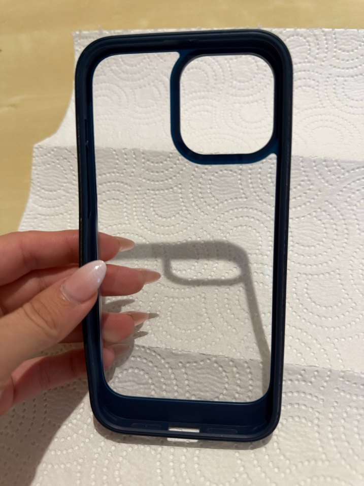 IPhone 13 Pro Max Koyu Mavi Şeffaf Telefon Kılıfı - Görsel 4