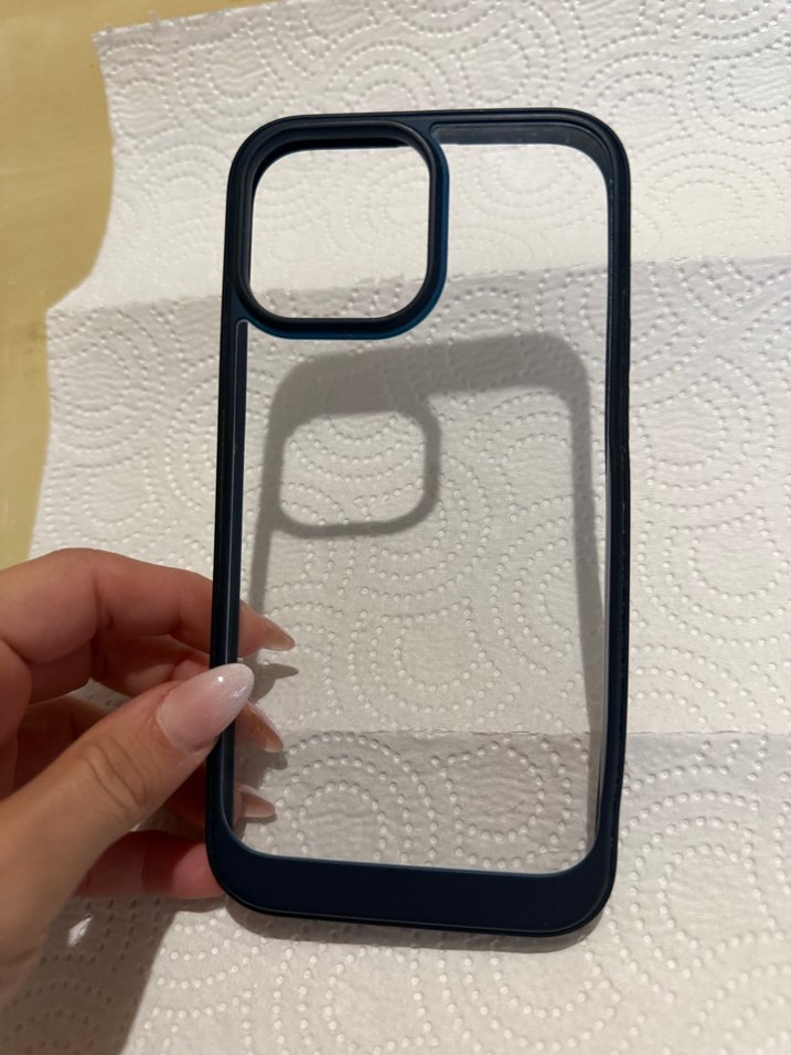 IPhone 13 Pro Max Koyu Mavi Şeffaf Telefon Kılıfı - Görsel 3