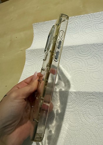 İPhone 16 Pro MaxBej Bohem Fiyonk Detaylı Telefon Kılıfı - Görsel 3