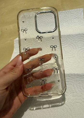 İPhone 16 Pro MaxBej Bohem Fiyonk Detaylı Telefon Kılıfı - Görsel 4