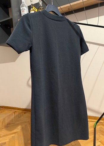 Kısa Kollu Siyah Midi Triko Elbise - Görsel 5