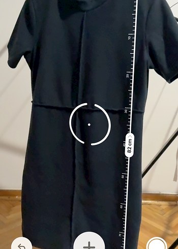 Kısa Kollu Siyah Midi Triko Elbise - Görsel 8