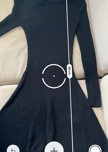 Colins Siyah Uzun Kollu Triko Midi Elbise - Görsel 10