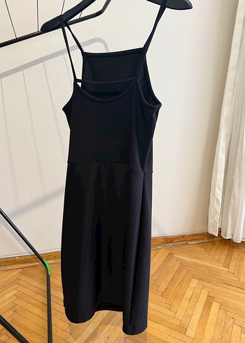 De Facto Halter Yaka Kadın Siyah Elbise - Görsel 6