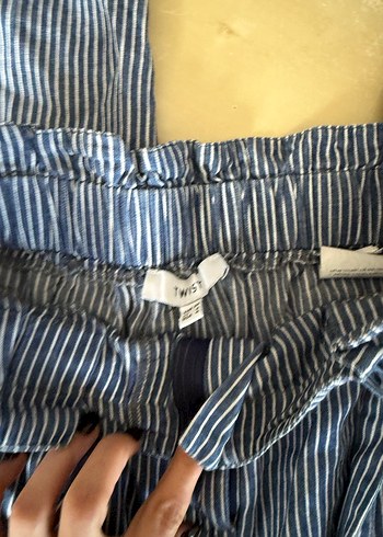 Twist Gri Bağlamalı Rahat Kesim Kadın pantolon - Görsel 6