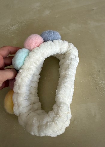 Pastel Renkli Peluş Ponponlu Saç Bandı - Görsel 6