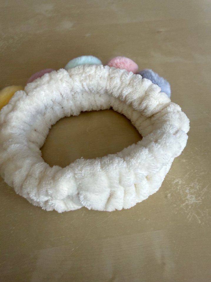 Pastel Renkli Peluş Ponponlu Saç Bandı - Görsel 2