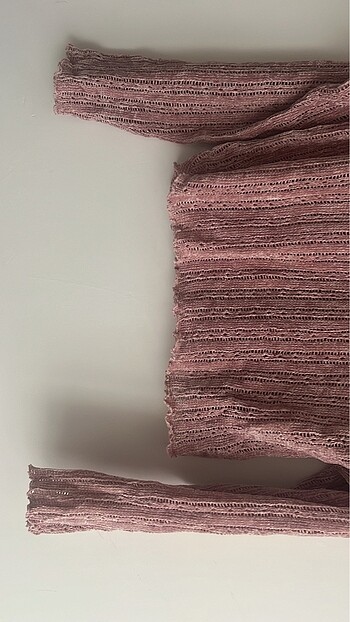 xs Beden BERSHKA Polyester Pembe Mini Kazak