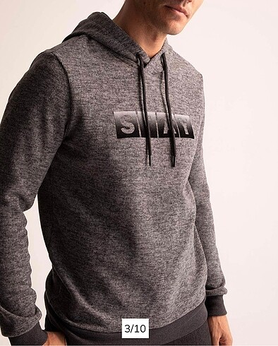 l Beden gri Renk De Facto Erkek Regular Fit Sweatshirt