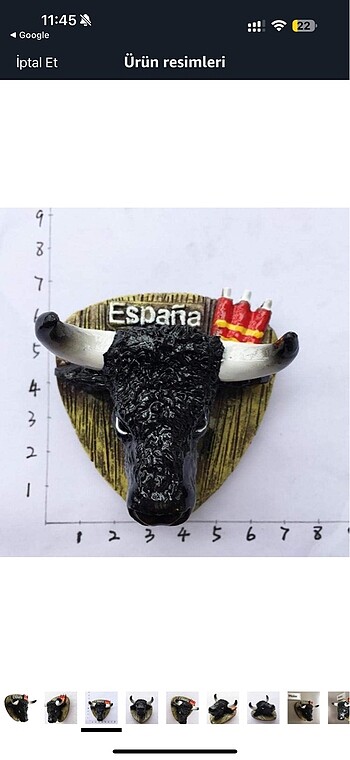 3D İspanya Boğa Hediyelik Magnet