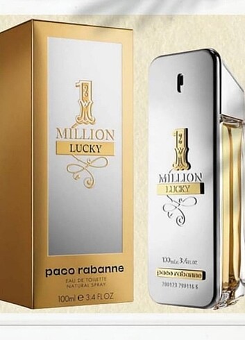 Milion luck erkek parfümü kutusunda jelatinli yeni 