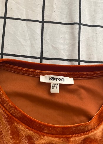 Koton Kızlar için Parlak Kahverengi Süet Tişört