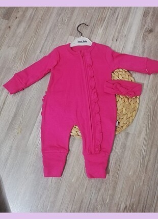 9-12 Ay Beden Fermuarlı bebek Tulum 