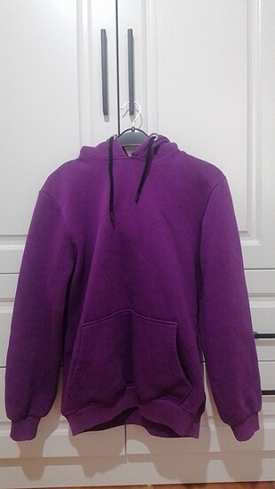 Mor Erkek Oversize Hoodie