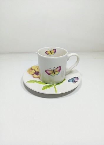 Vintage art porselen fincan takımı 2'li - Görsel 7