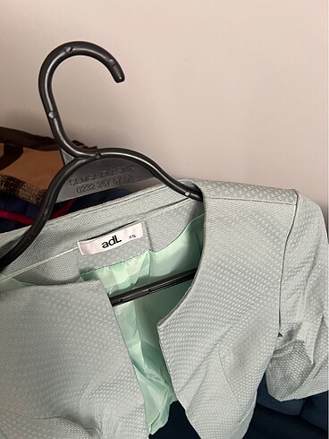 xs Beden turkuaz Renk Adil ışık blazer ceket xs