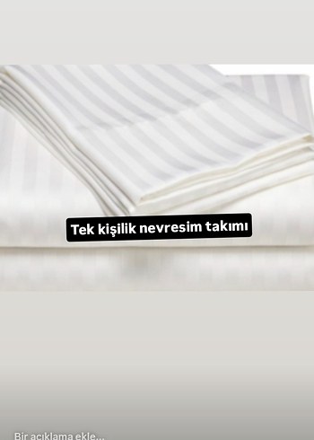 Beyaz Çizgili Tek Kişilik Nevresim Takımı