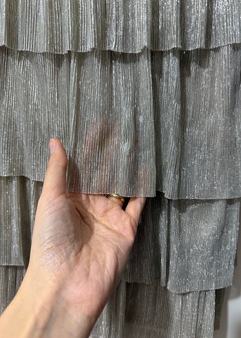 Mini  boy pileli mezuniyet elbise - Görsel 5