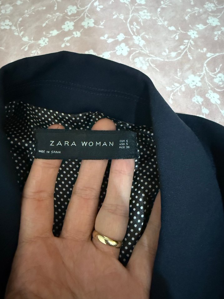 Düğmeli Lacivert Midi Kadın Ceket - Görsel 3