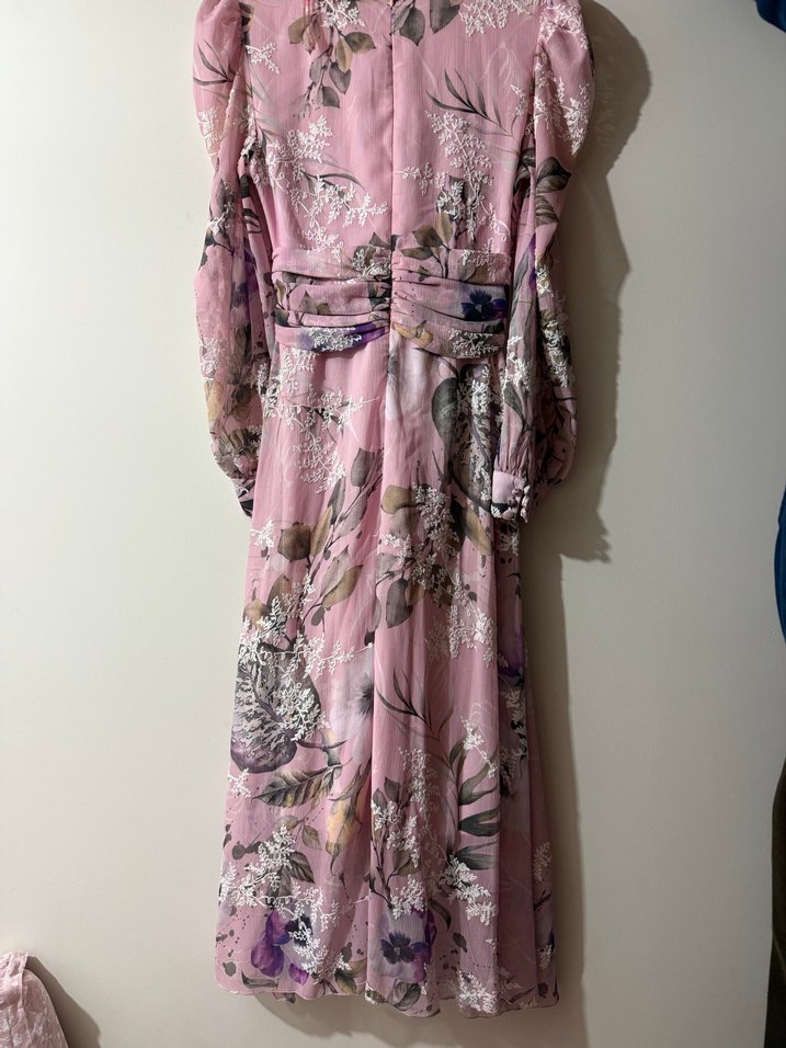 Pembe Bohem Uzun Elbise - Görsel 3