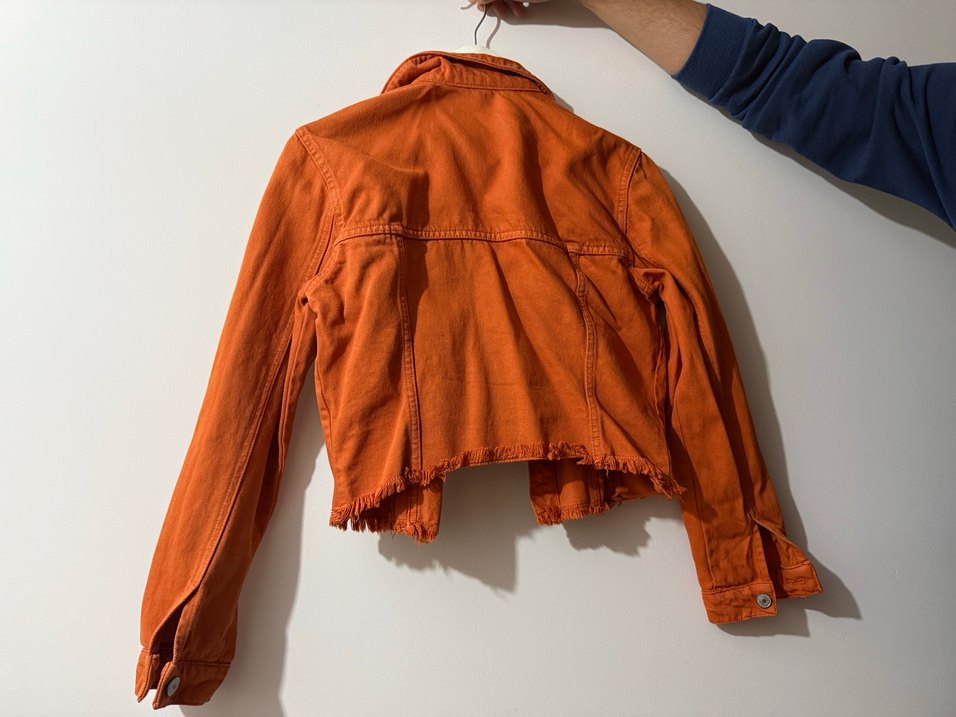 Kadın turuncu  Düğmeli Ceket - Görsel 3