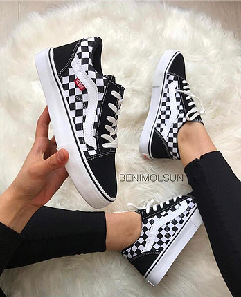 Kareli vans ayakkabı