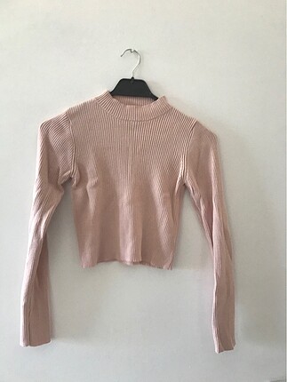 Toz pembe triko crop