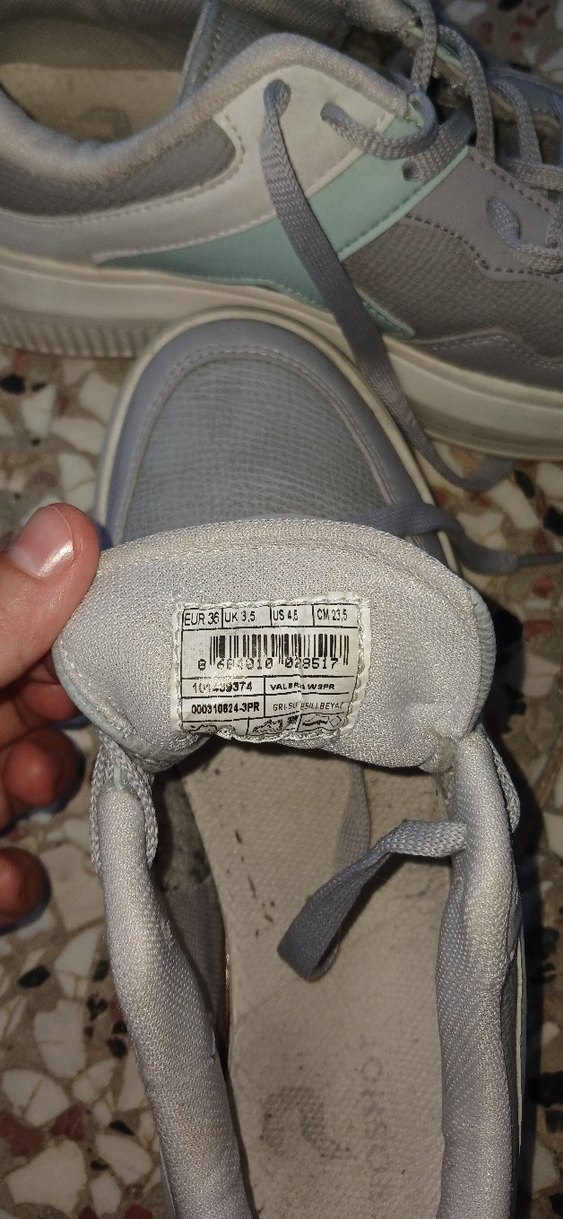 Gri Bağcıklı Kadın Spor Ayakkabı - Görsel 3