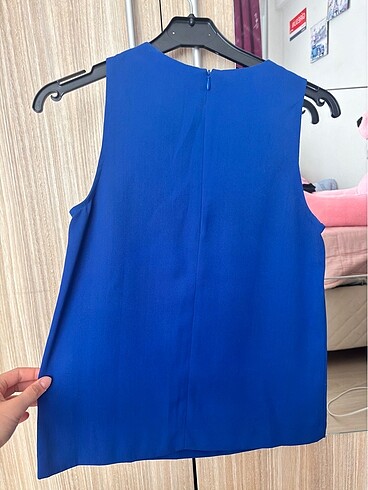 xs Beden lacivert kumas bluz