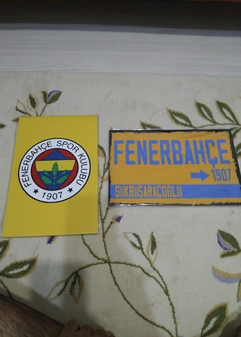 Çiçek Sarı Parlak Fenerbahçe ahsap tablo