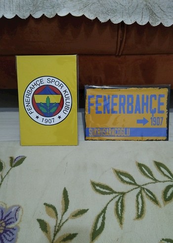 Sarı Parlak Fenerbahçe ahsap tablo