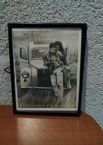 American Vintage Kahverengi Çerçeveli Siyah Fotoğraf Çerçevesi