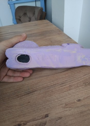 Mor Kedi Şeklinde Dekoratif kumbara - Görsel 5