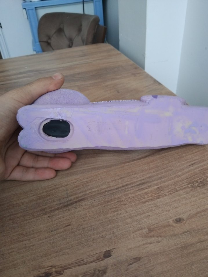 Mor Kedi Şeklinde Dekoratif kumbara - Görsel 5