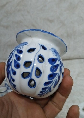 Nakış Desenli Mavi Seramik Sofra Takımı - Görsel 4