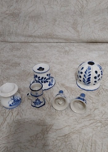 Nakış Desenli Mavi Seramik Sofra Takımı - Görsel 8