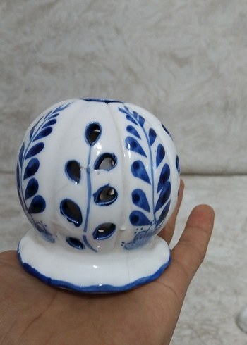 Nakış Desenli Mavi Seramik Sofra Takımı - Görsel 5