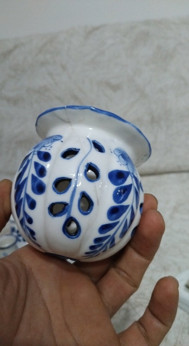 Nakış Desenli Mavi Seramik Sofra Takımı - Görsel 4