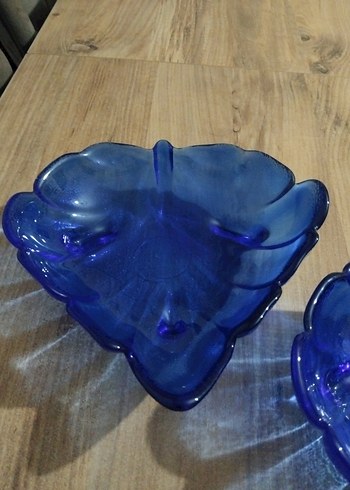 Koyu Mavi Vintage Cam Tabaklar - Görsel 2