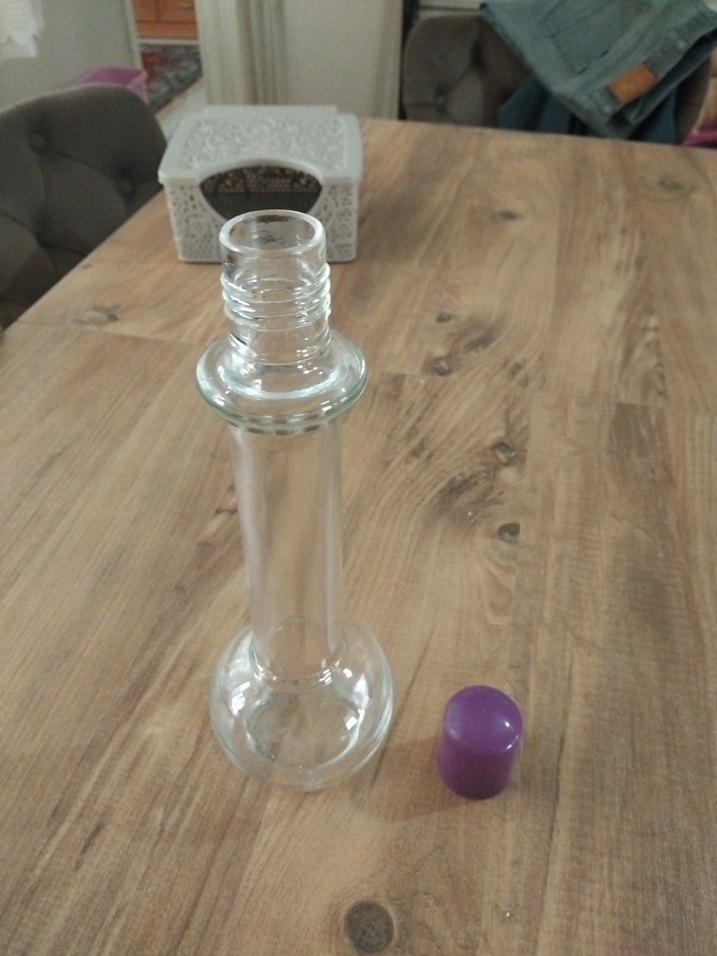 Mor Kapaklı Şeffaf Oje Temizleyici Şişe - Görsel 3