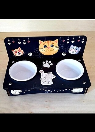  Beden Renk Ultraviyole baskılı kedi mama ve su kabı