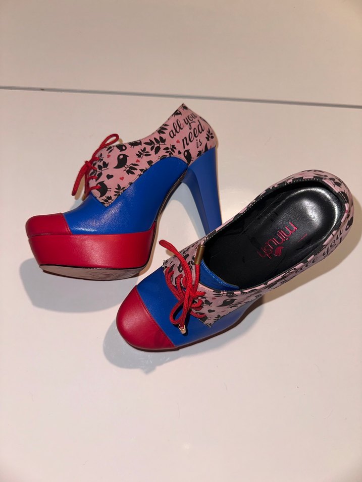 Renkli Platform Topuklu Kadın Ayakkabı - Görsel 3