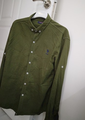 m Beden yeşil Renk U.S. Polo Assn. Erkek Haki Uzun Kollu Gömlek